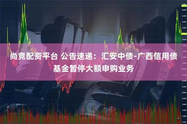 尚竞配资平台 公告速递：汇安中债-广西信用债基金暂停大额申购业务
