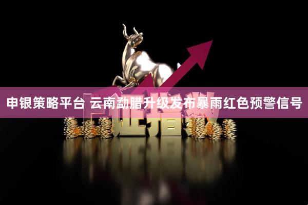 申银策略平台 云南勐腊升级发布暴雨红色预警信号